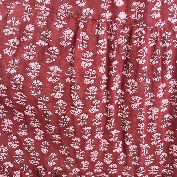 Doen Prem Maxi Dress in rust block print size L - Picture 4 of 4